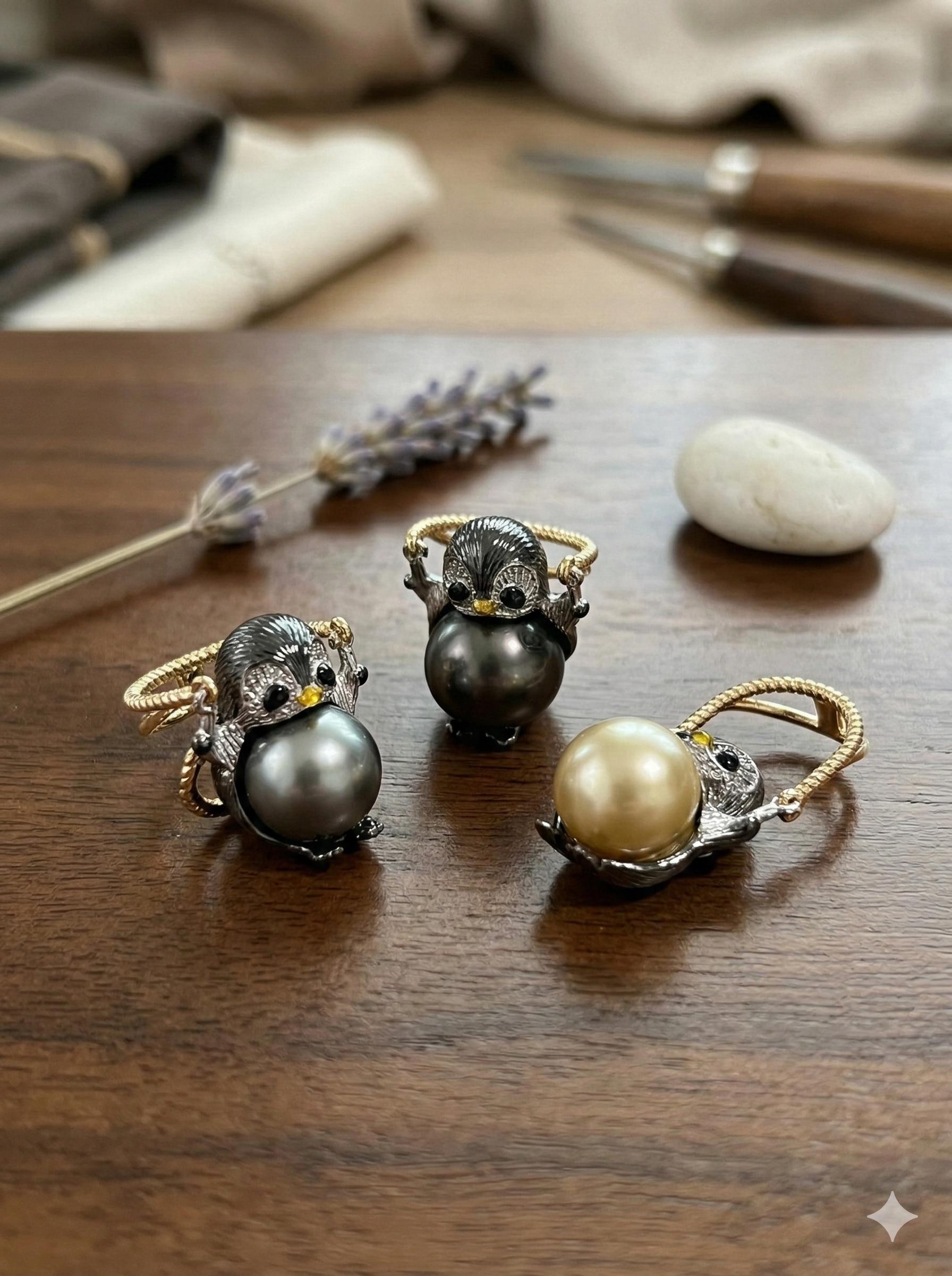 Penguin Pearl Pendant Necklace