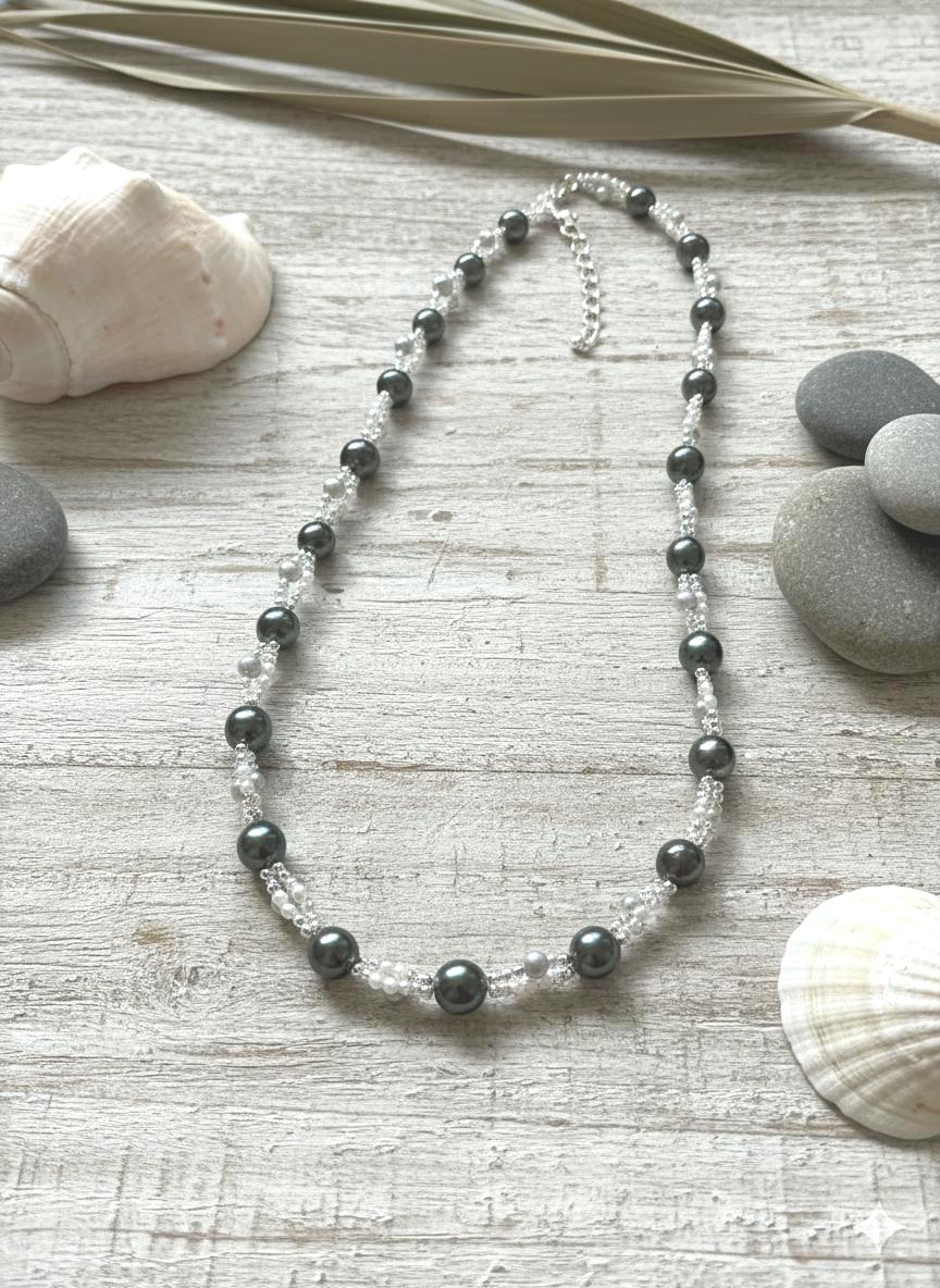 Tahitian Pearl Sweater Necklace & Bracelet Set — Extra Long, Sterling Silver