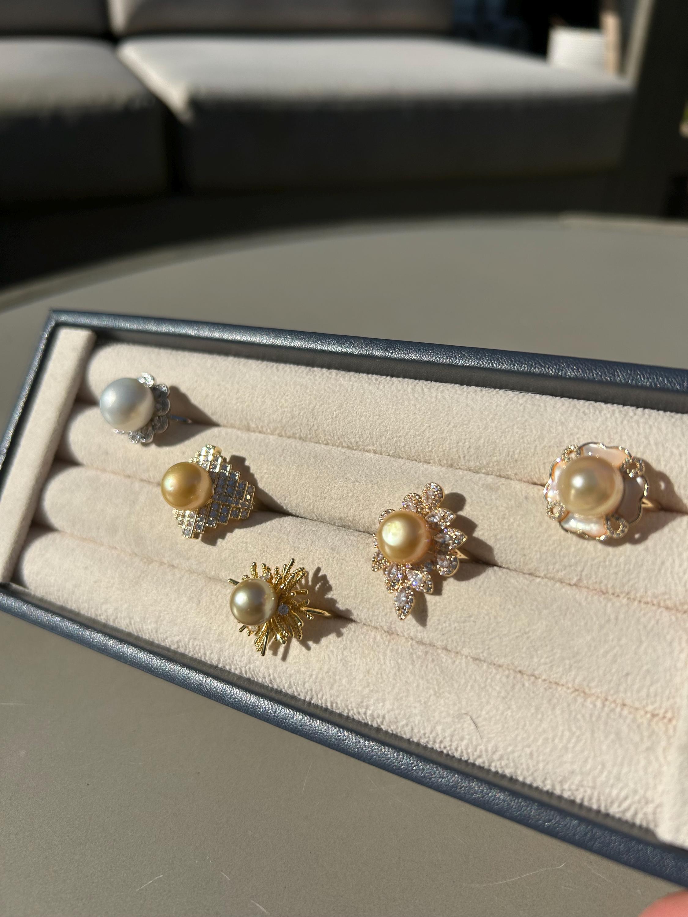South Sea Pearl Ring – White or Golden, Adjustable