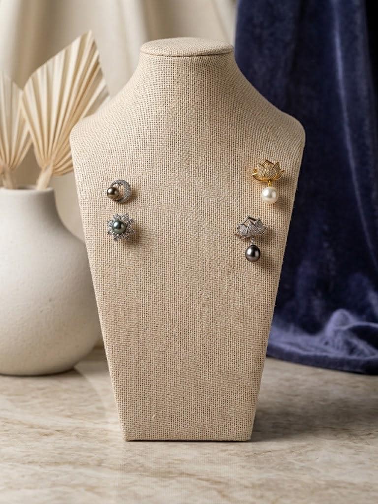 Convertible Pearl Brooch Pendant – Lotus, Moon or Sunburst