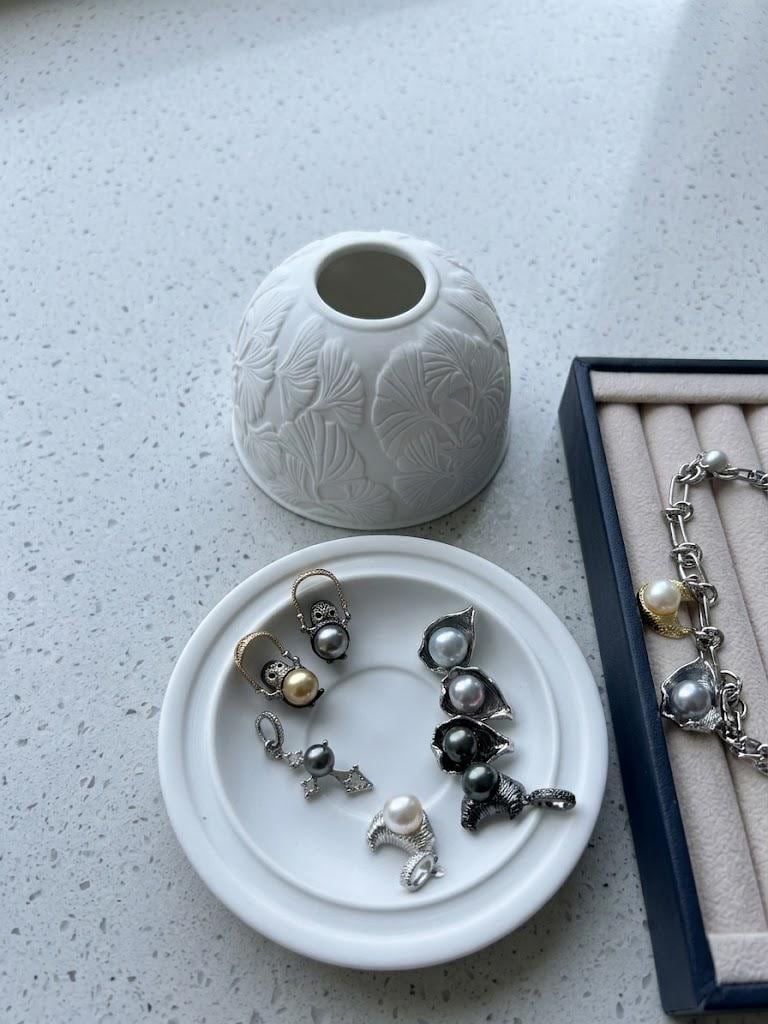 Custom Pearl Charm Bracelet – Stainless Steel, Interchangeable Charms