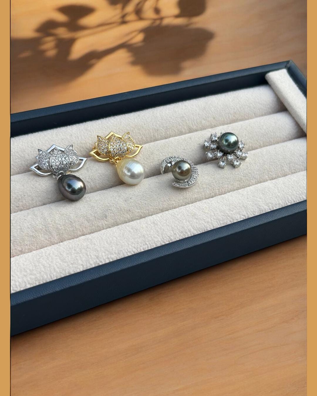 Convertible Pearl Brooch Pendant – Lotus, Moon or Sunburst